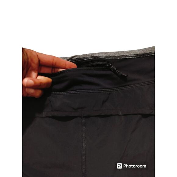 Lululemon run speed up black gray shorts size 8 - Picture 6 of 11